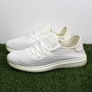 韩版潮流小白鞋男轻便透气网面休闲鞋飞织qc软底减震跑步运动鞋男