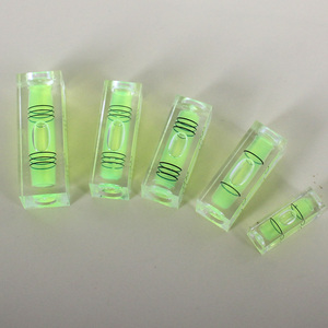 三线双线单线长方块水平泡水平尺绿色光透明亚克力塑料水准仪量具