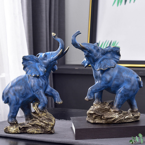 欧式客厅镇宅家居饰品招财风水象一对象摆件工艺品装饰品树脂大象