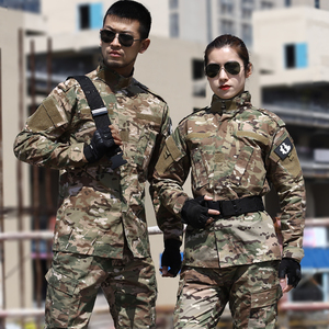 夏季户外美军迷彩服套装男女作服训外军战术服野战CS装备军迷衣服