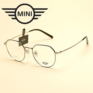mini迷你大框近视眼镜架男女款细框超轻镜框纯钛大脸素颜潮m52058
