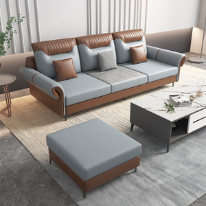 北欧科技布冬夏两用凉席沙发组合客厅小户型简约现代布艺家具新款