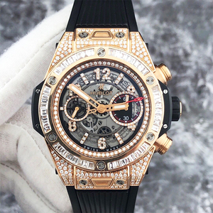 宇舶大爆炸系列411.ox.1180.rx镂空18k玫瑰金外圈后镶钻自动机械