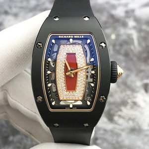 二手正品理查德米勒女表rm07-01红唇镂空镶钻表盘自动机械手表