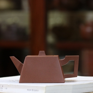 宜兴原矿正品全手工紫砂茶壶 潘涛纯手工升方壶