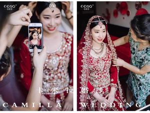 【出租】卡米拉穆斯林婚纱回族婚纱结婚礼服巴基斯坦奢华纱丽楞哈