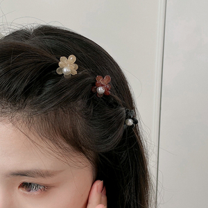 花朵小抓夹时尚网红新款气质发卡迷你简约侧边刘海夹子头饰发夹女