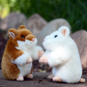 可爱小老鼠毛绒玩具仿真动物小白鼠公仔老鼠玩偶10厘米灰老鼠礼物