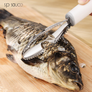 日本刮鱼鳞器杀鱼工具去鳞器神器不锈钢鱼鳞刨刷鱼刮刀家用打磷器