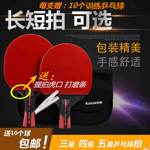 正品包邮1一星狂神乒乓球拍3三星成品4四星碳素板5五6六星 送拍套