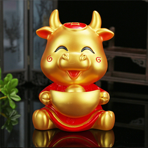 石膏模具乳胶模型公园摆摊石膏像彩绘工具新款牛高21.5cm宽15.