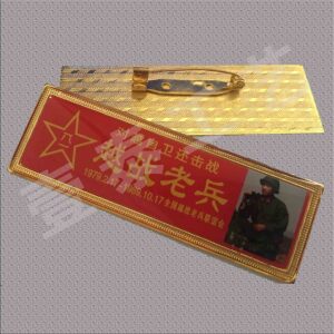 1979对越作战自卫还击保卫边疆胸章 参战老兵胸牌