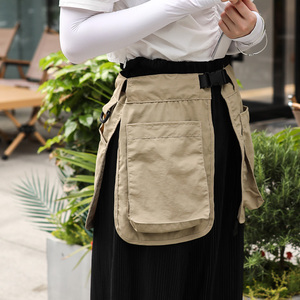 多口袋腰包创意韩式男女多功能围腰厨房做饭防水围裙逛街收纳腰袋