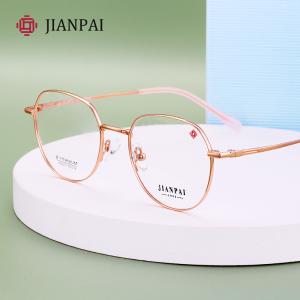 方氏眼镜健派系列jp9003黑色中框半钛眼镜框复古男女超轻眼镜架