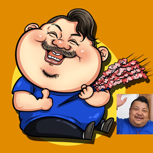 手绘漫画夸张头像动漫设计q版人像定制ip形象设计 表情包文章插画