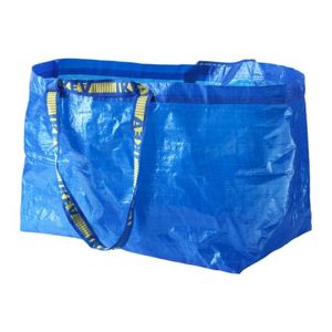 宜家国内代购弗拉塔蓝色环保购物袋编织袋搬家袋子折叠便携储物袋