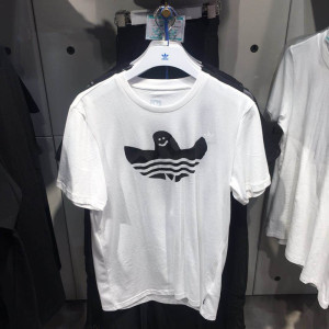 阿迪达斯三叶草男2019夏幽灵大logo运动休闲短袖t恤cf3110 dh3900