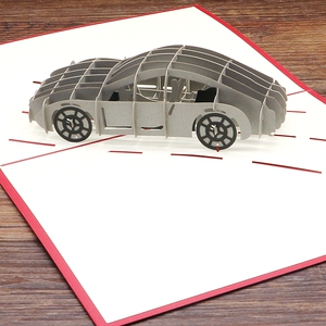 3d立体贺卡儿童通用节日卡片手工豪华跑车小汽车轿车车模型定制