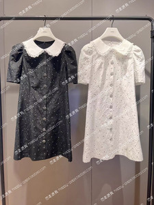 XSML清仓 1TH2087570 欧时力 2023年夏季专柜正品波点短袖连衣裙