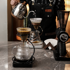 咖啡手冲架无底座v60滤杯专用手冲支架蛇形环型铁艺滴滤咖啡架