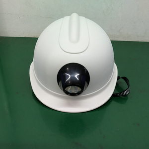 狼杰带灯安全帽白色带灯帽矿山救援夜视帽LJ-1001矿灯带灯的头盔