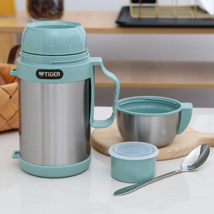 tiger虎牌焖烧杯壶不锈钢真空保温杯焖烧汤罐提锅带手柄mcw-p09c