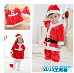 新款圣诞节儿童服装 圣诞服装演出服cosplay服装男女童 圣诞老人