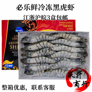 必乐鲜黑虎虾 进口马来西亚鲜活冷冻黑虎虾新鲜大虾速冻海鲜500g