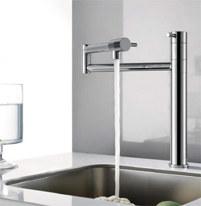 flova丰华可旋转厨房龙头家用全铜镀铬卫生间两用龙头可伸缩