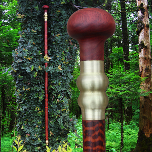 正品七钡勒实木蛇纹木拐杖红木紫檀木绅士文明杖棍子老人手杖拐棍