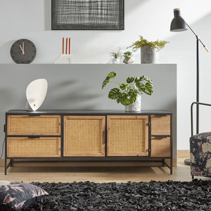 尚森丨美式复古铁艺工业风电视柜简约客厅地柜小户型铁艺loft柜子