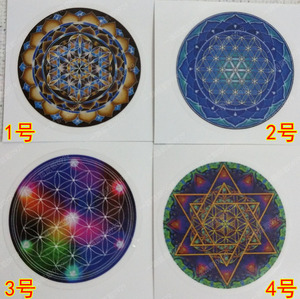 六芒星生命之花 能量贴纸 能量符号灵性能量图案pvc材料