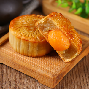 广州酥皮双单蛋黄白莲蓉月饼多口味散装广式中秋团购送礼老式传统