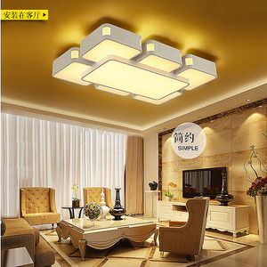简约客厅灯现代创意异形长方形LED吸顶灯卧室餐厅灯具天空之城灯
