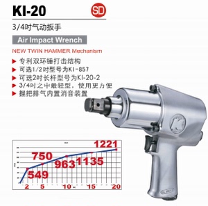 KI-20 台湾冠亿气动扳手KI-20 3/4双锤风扳手 大风炮 气动工具