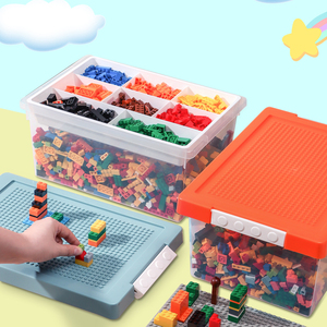 儿童乐高零件收纳盒积木分类小颗粒拼装玩具配件大号双层整理箱子