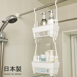 日本进口浴室挂篮卫生间洗浴用品沥水收纳篮子多功能悬挂式置物筐