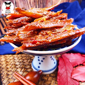 麻辣零食湖南特产瑶妹麻辣小吃香辣味休闲食品香酥手撕鱼130g
