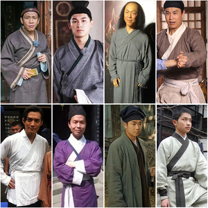 宋朝武侠影视古装男士古代棉麻农民百姓家丁店小二伙计群演演出服