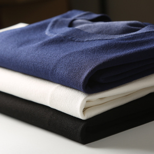 细腻雪花感伊力特面料 16针工艺高品质夏季短袖针织圆领t恤男