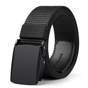 保罗金属男士皮带男无牙自动扣腰带帆布工装裤年轻人休闲潮流裤带