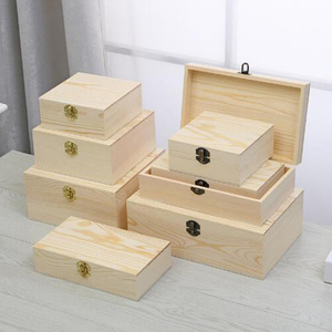定做大号翻盖包装盒实木桌面收纳盒定制松木盒子首饰盒长方形礼盒