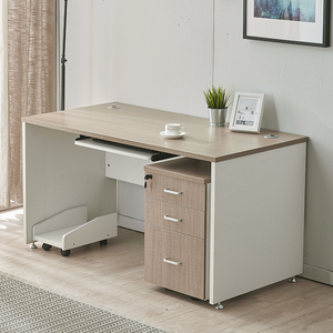 职员办公桌单人抽屉1.2米家用写字台式书桌简约现代电脑桌椅组合
