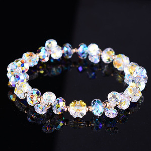 80晶柜旗舰店天猫晶柜奥地利七彩水晶手链女韩版时间简约个性小清新