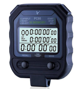 天福秒表PC80/防水秒表/30跑道 3排 12/24小时显示/记忆秒表