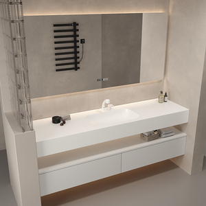 进口杜邦可丽耐一体盆浴室柜组合卫生间洗手台洗脸池洗漱台盆定制_阿