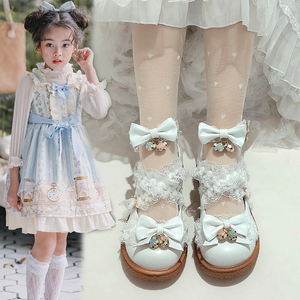 日式洛丽塔学生可爱女童小皮鞋子韩版平底百搭新款儿童萝莉鞋lo鞋
