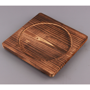 隔热木垫木板烧烤石盘垫板石锅垫板烤盘垫板铁板垫板正方形木垫板