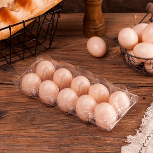 源头工厂直售10枚鸡蛋盒透明PET蛋托吸塑泡壳一次性禽蛋包装托盘