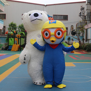 定制动漫网红可爱大熊猫抖音同款充气北极熊卡通人偶演出服装布偶